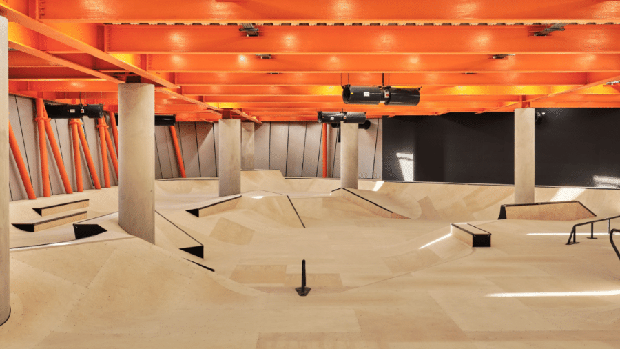 Pista de skate F51, de Folkestone, na Inglaterra, que será inaugurada oficialmente em Abril - Divulgação