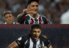 Carrasco x estreante: Cano e Tiquinho duelam no ataque em Flu x Botafogo - Foto: Marcelo Gonçalves/Fluminense e Vítor Silva/Botafogo