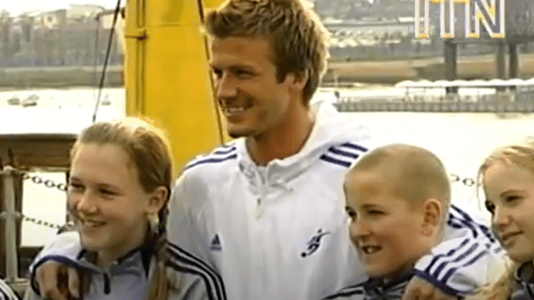 David Beckham com Harry Kane