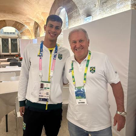 Cachorrão e Zico, durante as Olimpíadas de Paris 2024