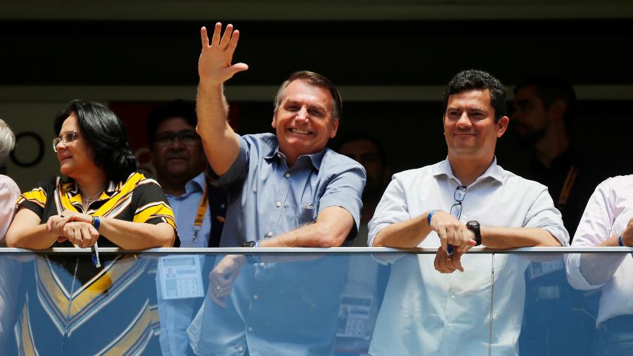 Presidente Jair Bolsonaro esteve em jogo entre Flamengo e Athletico Paranaense - ADRIANO MACHADO/REUTERS