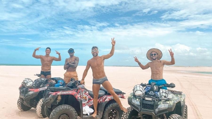 Após título com o Flamengo, Éverton Ribeiro, Vitinho e Diego Ribas curtem férias no Ceará  - Instagram