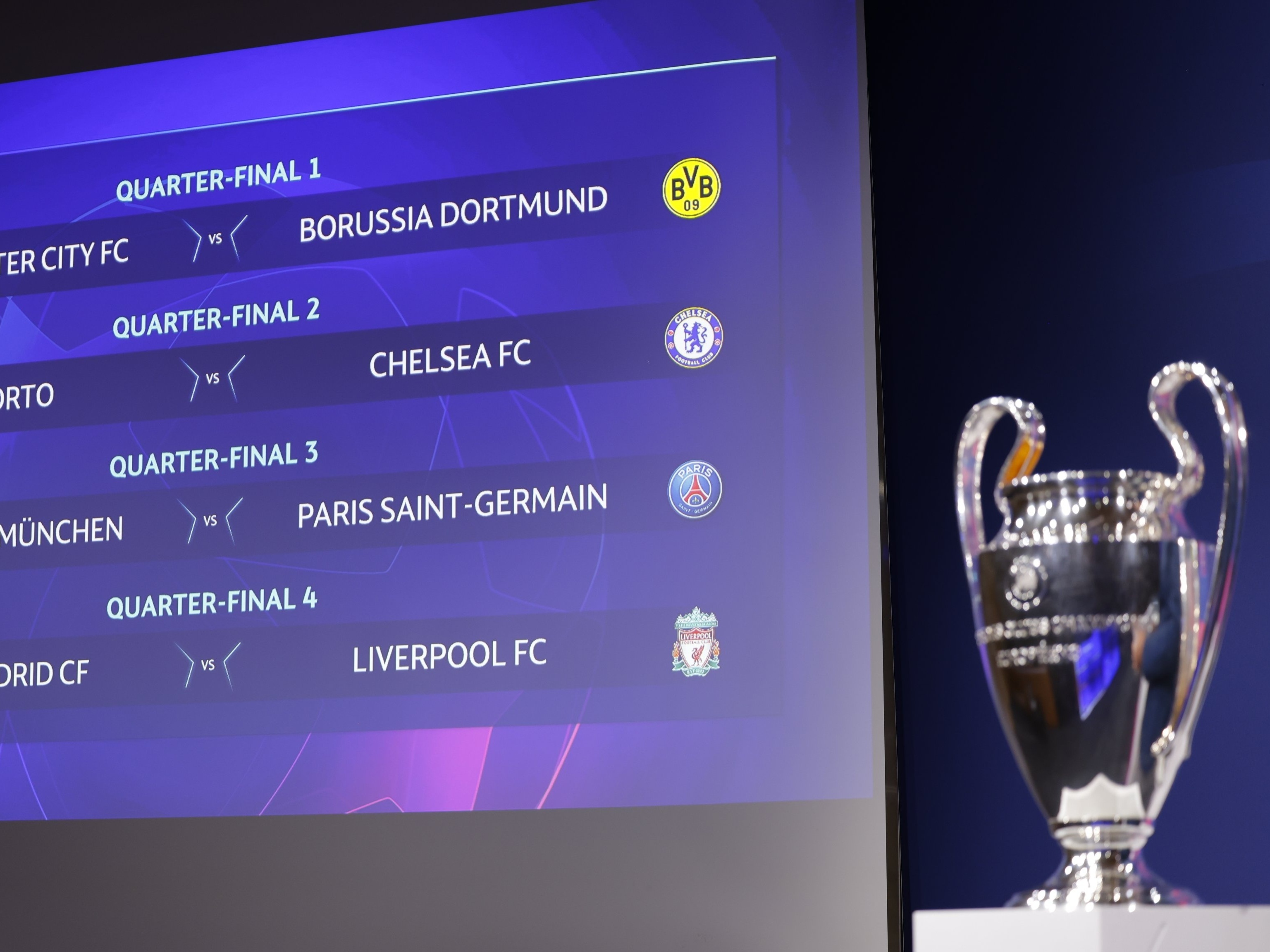 Quartas de final da Champions League: Uefa definiu os confrontos dessa fase  da competição; veja