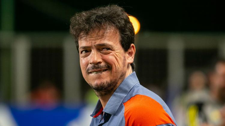 Fernando Diniz, técnico do Cruzeiro, durante jogo contra o Flamengo Fernando Diniz, técnico do Cruzeiro, durante jogo contra o Flamengo