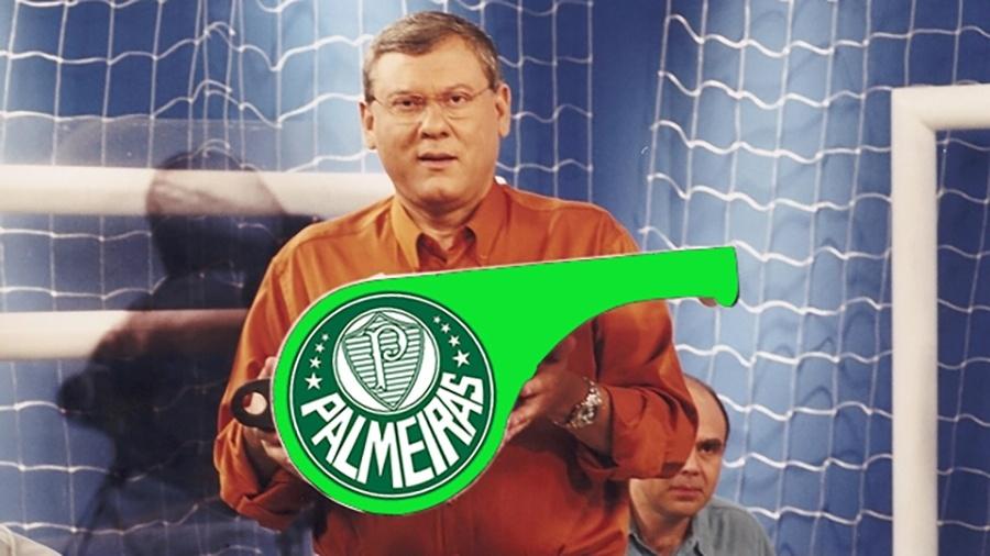 Milton Neves provoca e diz que, agora, o "apito-amigo" é verde Milton Neves provoca e diz que, agora, o "apito-amigo" é verde