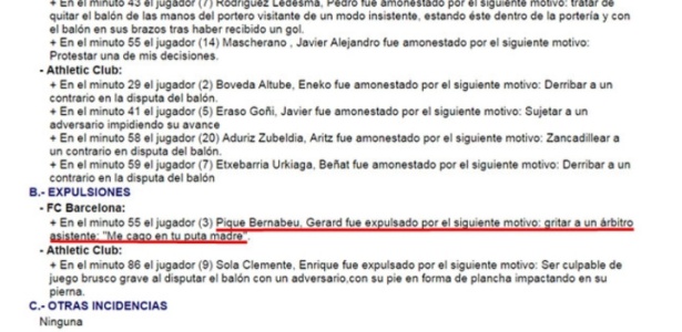 Jogador do Barcelona recebeu cartão vermelho por palavrões contra auxiliar - Sport.es/Reprodução
