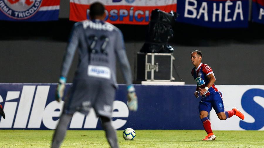 Contra o Santos, Guerra fez apenas a sua segunda partida com a camisa do Bahia - Felipe Oliveira / EC Bahia