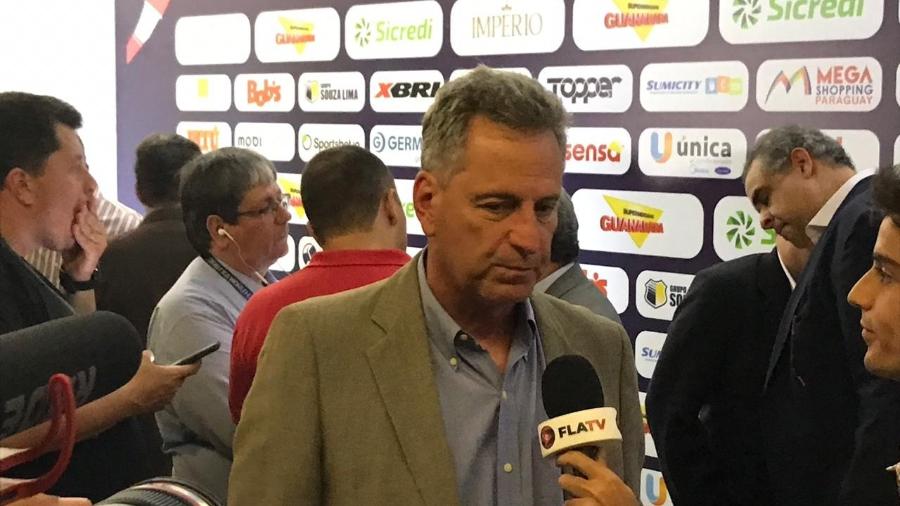 Rodolfo Landim, presidente do Flamengo, em cerimônia de abertura do Carioca 2020 - Bruno Braz / UOL