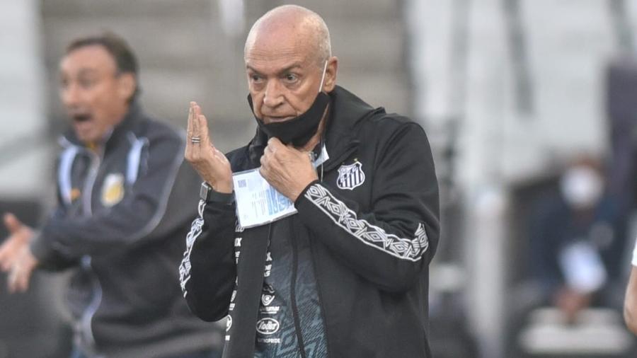 Jesualdo Ferreira, técnico do Santos, durante partida contra o Novorizontino - Ivan Storti
