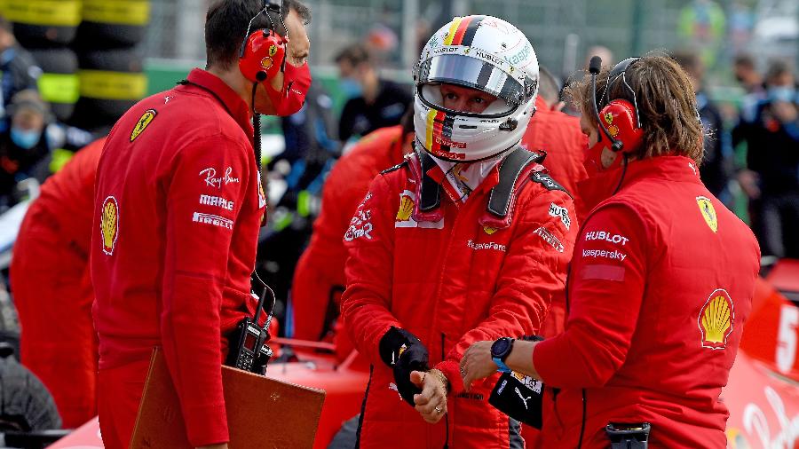 Sebastian Vettel após ser 13º no GP da Bélgica com a Ferrari - Scuderia Ferrari Press Office