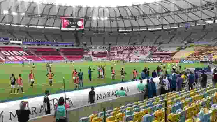 Comitiva do Flamengo fica próxima ao banco de reservas pressionando em jogo com Inter - Arquivo Pessoal - Arquivo Pessoal