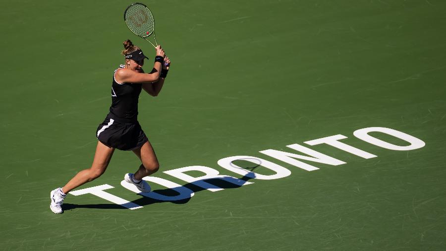 Bia Haddad Maia na segunda rodada do WTA 1000 de Toronto em 2022 - Getty Images