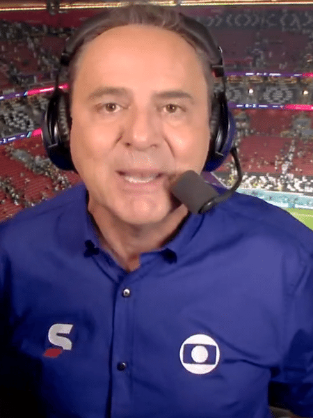 Luis Roberto volta no sábado após ficar afastado por três dias das narrações da Copa na Globo - Reprodução/TV Globo
