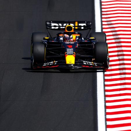 Max Verstappen durante o TL3 da Fórmula 1 na Hungria