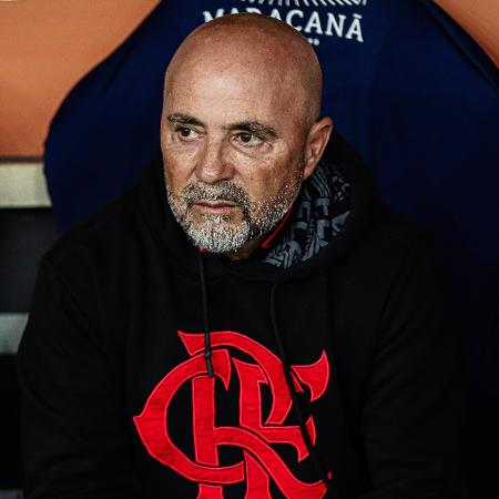 Jorge Sampaoli, técnico do Flamengo, durante partida contra Grêmio