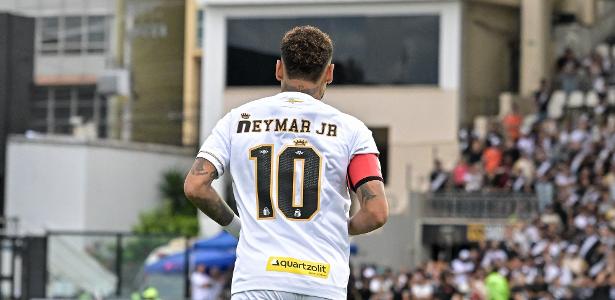 Neymar bateu duas faltas e o Santos fez dois gols no Vasco