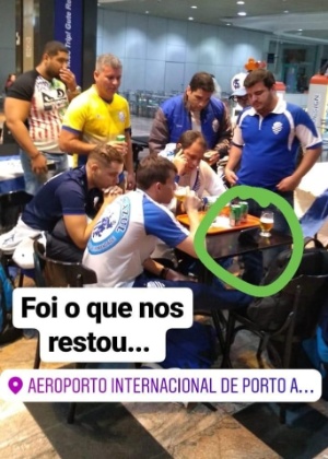 Torcida do CSA vê jogo no aeroporto - Reprodução - Reprodução
