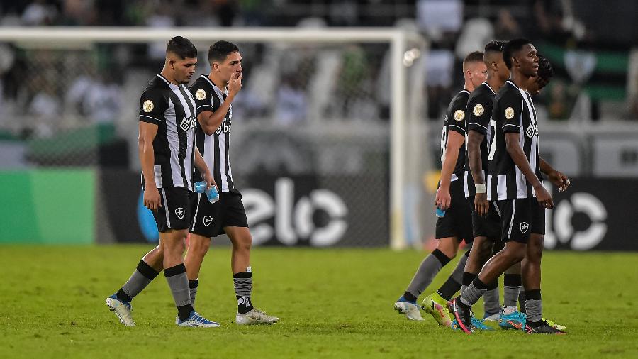 Jogadores do Botafogo deixam gramado do Nilton Santos após eliminação na Copa do Brasil - Thiago Ribeiro/AGIF