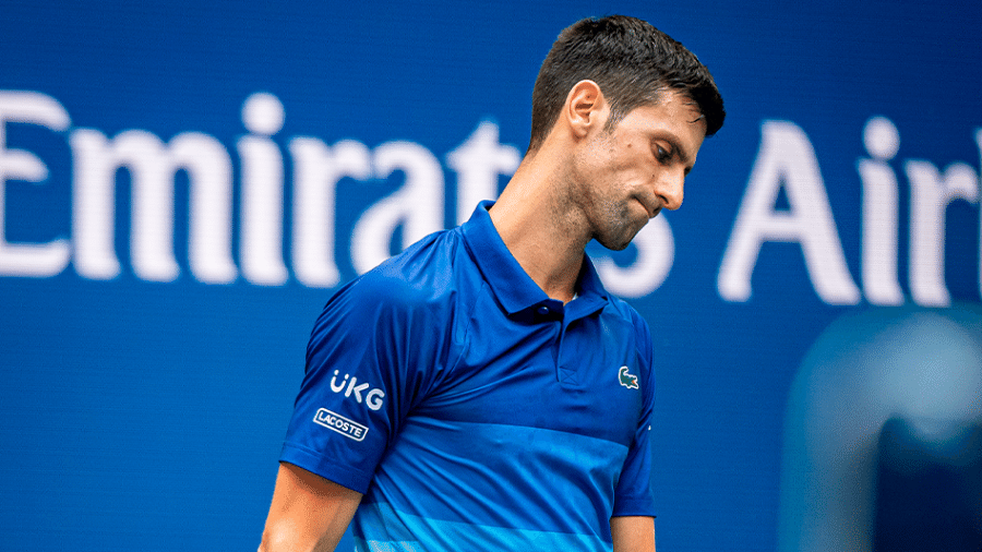 Djokovic durante a final do US Open de 2021, ontra Daniil Medvedev - Conrad Williams/Getty