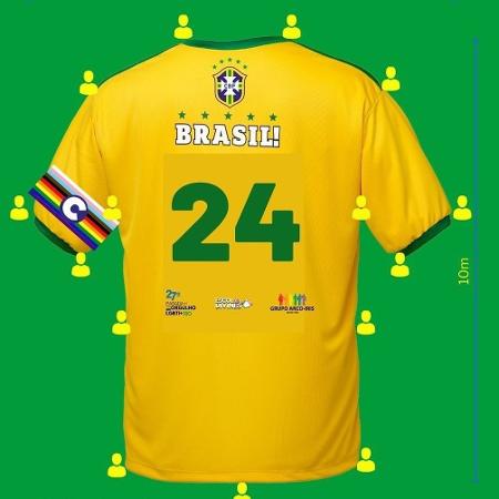 Camisa da seleção com o número 24 será carregada no evento deste domingo - Reprodução/Instagram