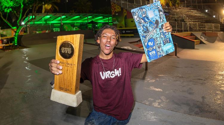 Kauê Augusto foi o campeão do paraskate street do STU Pro Tour Rio