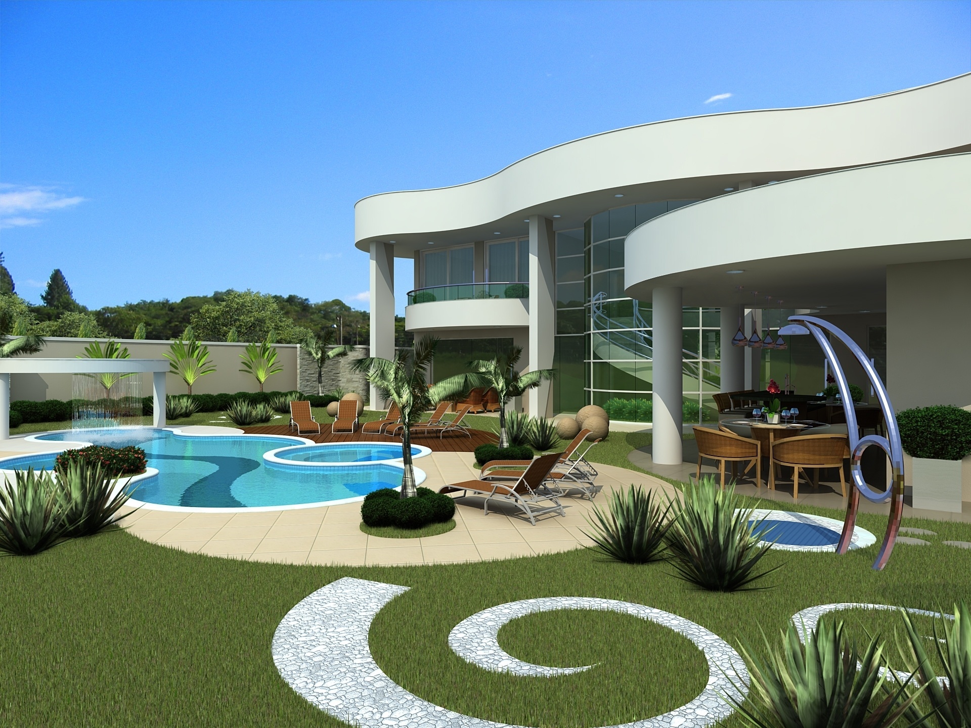 Projeto da casa do brasileiro Ismaily que está sendo construída no interior de Mato Grosso do Sul - Divulgação