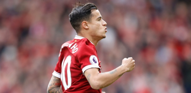 Philippe Coutinho comemora gol marcado pelo Liverpool contra o Middlesbrough - Reuters / Carl Recine Livepic