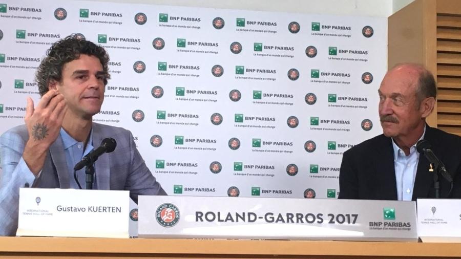 Guga dá entrevista coletiva em Roland Garros - Divulgação: Roland Garros