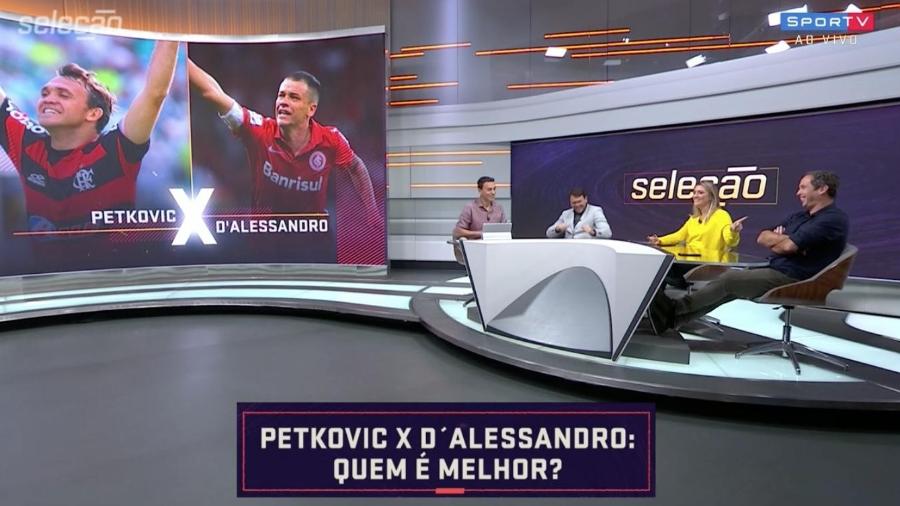 Seleção SporTV compara Petkovic e D"Alessandro - Reprodução/SporTV