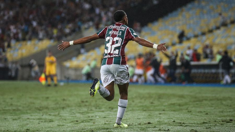 Marcos Paulo comemora gol do Fluminense contra o Palmeiras - LUCAS MERÇON/ FLUMINENSE F.C