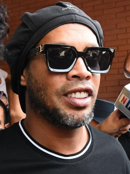 Ronaldinho após audiência com Justiça do Paraguai em 5 de março de 2020 - NORBERTO DUARTE/AFP