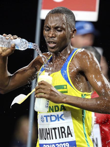 Félicien Muhitira durante o mundial de atletism de 2019, em Doha - Serhat Cagdas/Anadolu Agency via Getty Images
