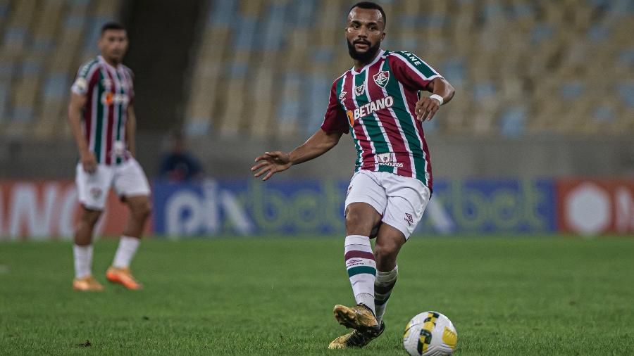 Samuel Xavier, lateral direito do Fluminense, durante o jogo contra o Avaí, pelo Campeonato Brasileiro - Marcelo Gonçalves / Flamengo
