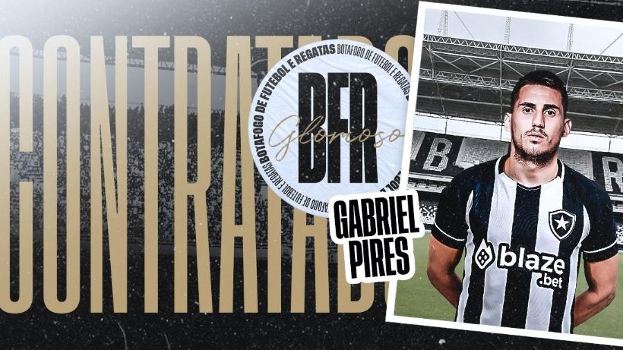 Botafogo anuncia a contratação do meia Gabriel Pires - Reprodução site oficial