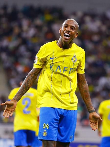 Anderson Talisca celebra seu gol pelo Al-Nassr contra o Al-Duhail pela Liga dos Campeões da Ásia