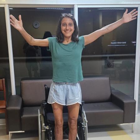Luisa Baptista mostra recuperação quatro meses após acidente
