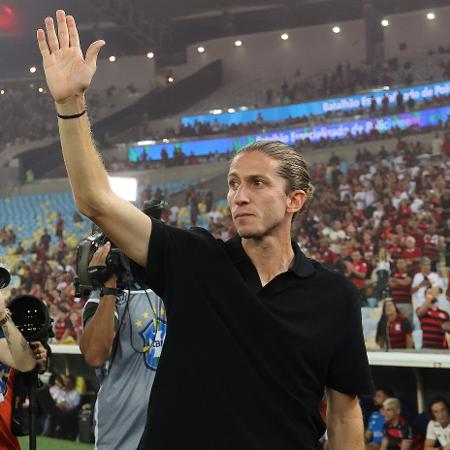 Filipe Luís, técnico do Flamengo, durante jogo contra o Corinthians