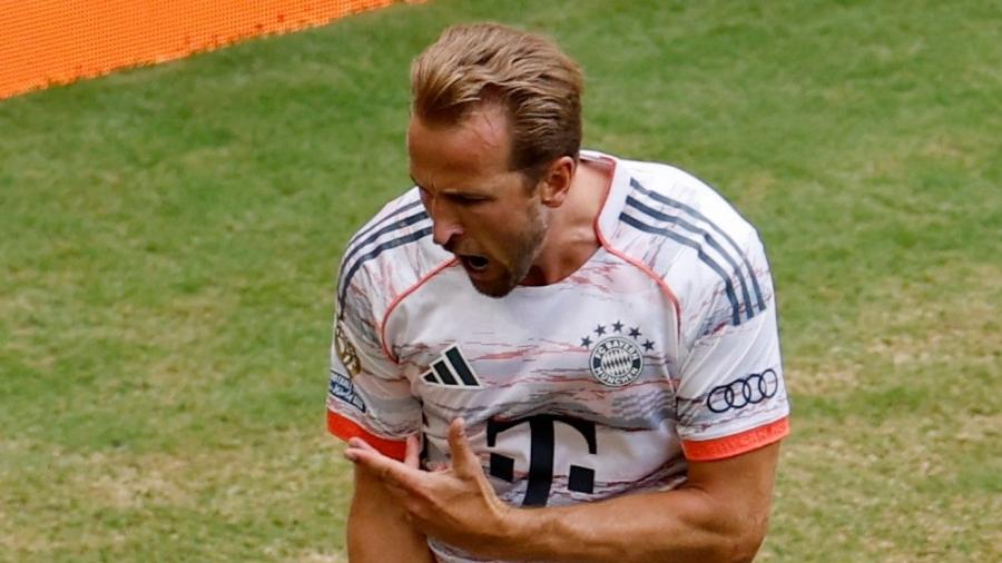 Kane comemora gol marcado pelo Bayern de Munique contra o Flamengo no Mundial - Marco Bello/REUTERS