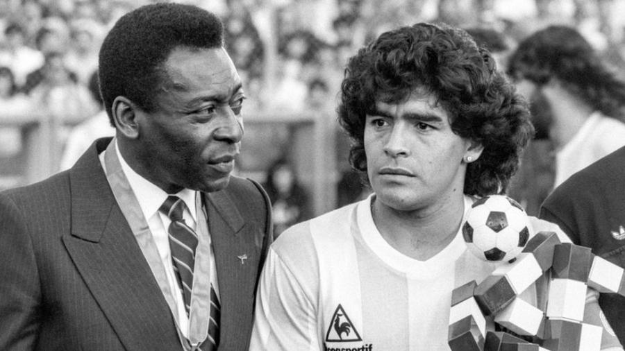 Estudiosos da história do futebol divergem sobre as origens da rivalidade entre Pelé e Maradona - EPA