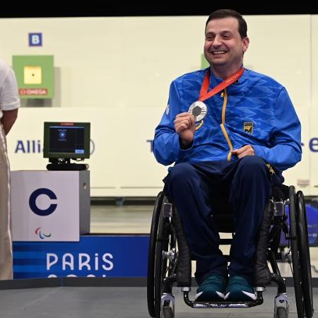 Alexandre Galgani, prata no tiro esportivo nos Jogos Paralímpicos de 2024, em Paris.