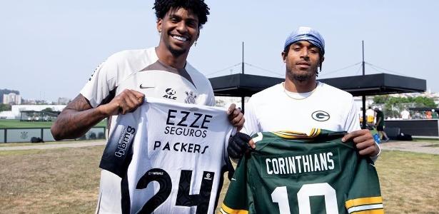Palmeiras ironiza Corinthians ao receber camisa verde de equipe da NFL.