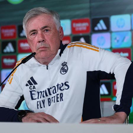 Carlo Ancelotti durante entrevista coletiva no Real Madrid Carlo Ancelotti durante entrevista coletiva no Real Madrid