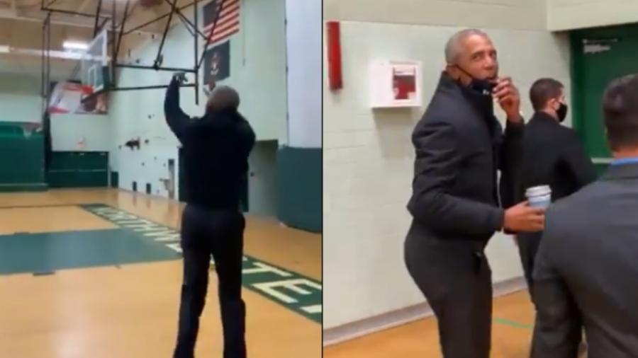 Barack Obama impressiona por habilidade no basquete em campanha ao lado de Joe Biden - Reprodução/Instagram