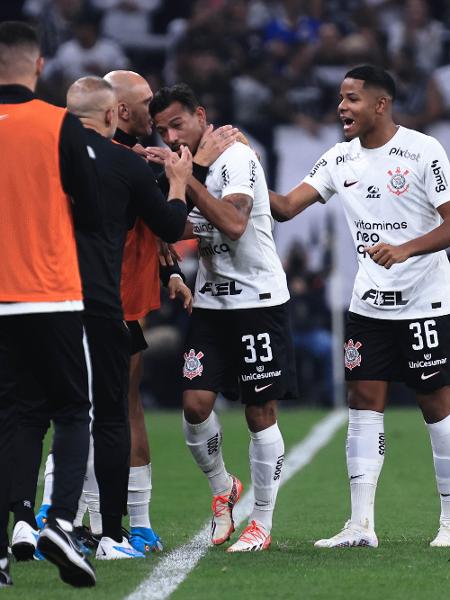 Ruan Oliveira comemora gol do Corinthians contra o Cuiabá - Ettore Chiereguini/AGIF