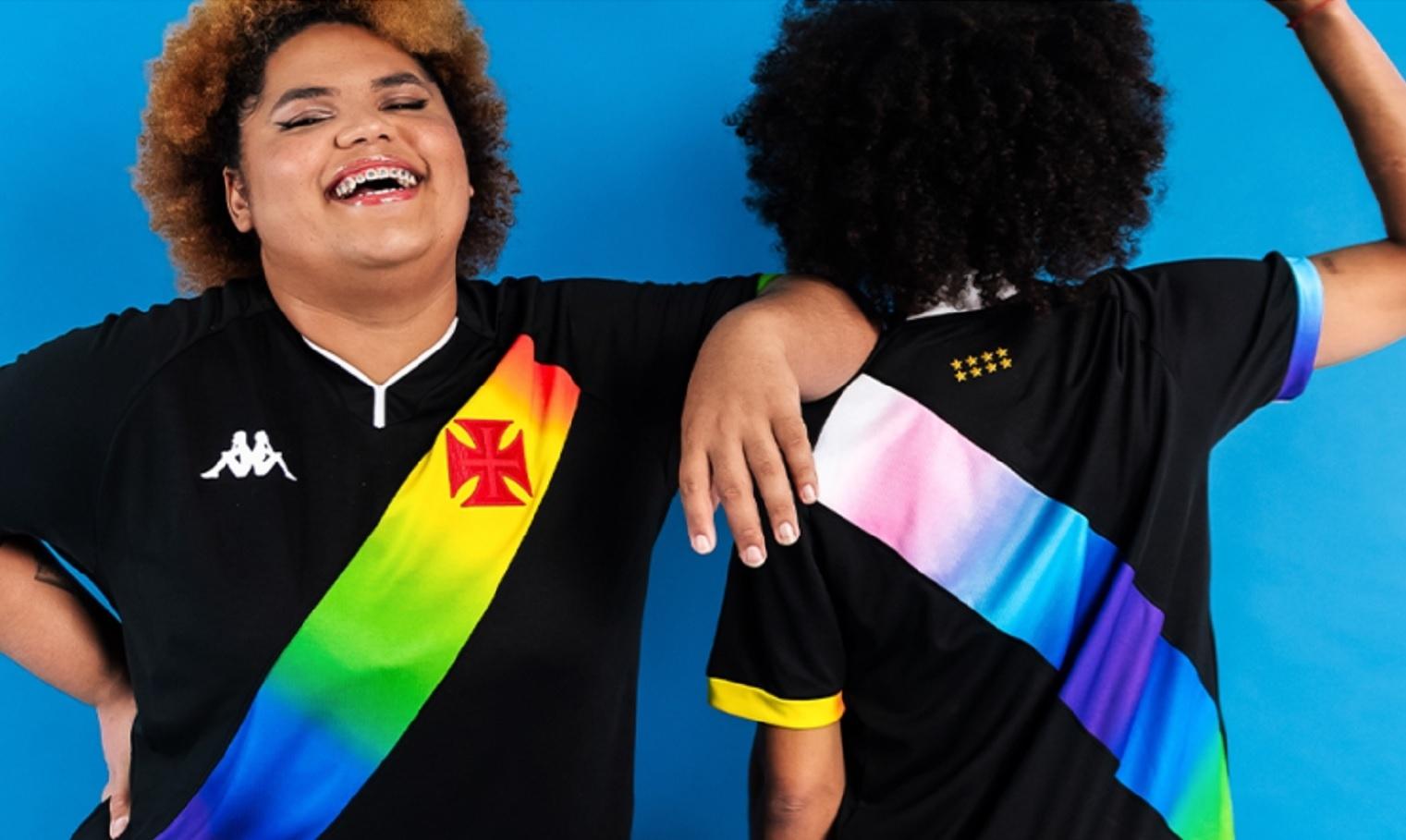 Camisa Vasco LGBTQIA+ Feminina Kappa 2023