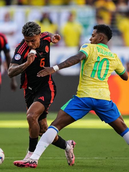 Copa América Futebol jogo Colômbia x Brasil