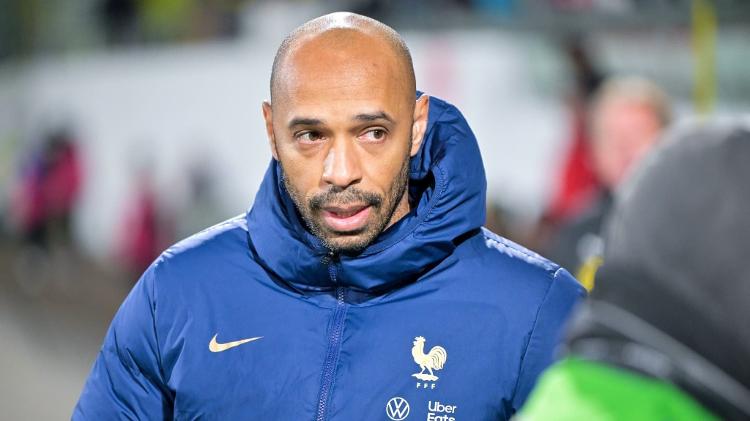 Thierry Henry, treinador da seleção francesa de futebol masculino em Paris 2024