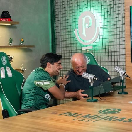 Abel Ferreira e Felipão durante gravação do Palmeiras Cast - Reprodução/Instagram/@Palmeiras