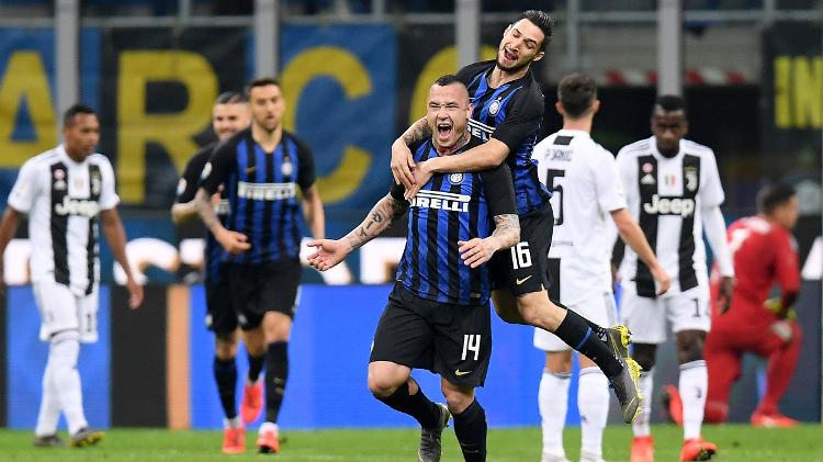 Nainggolan, da Inter de Milão, comemora gol contra a Juventus - Daniele Mascolo/Reuters - Daniele Mascolo/Reuters