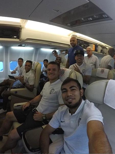 Corinthians deve pousar em solo venezuelano na manhã de hoje, após 7h30 de viagem em voo fretado - Reprodução/Instagram